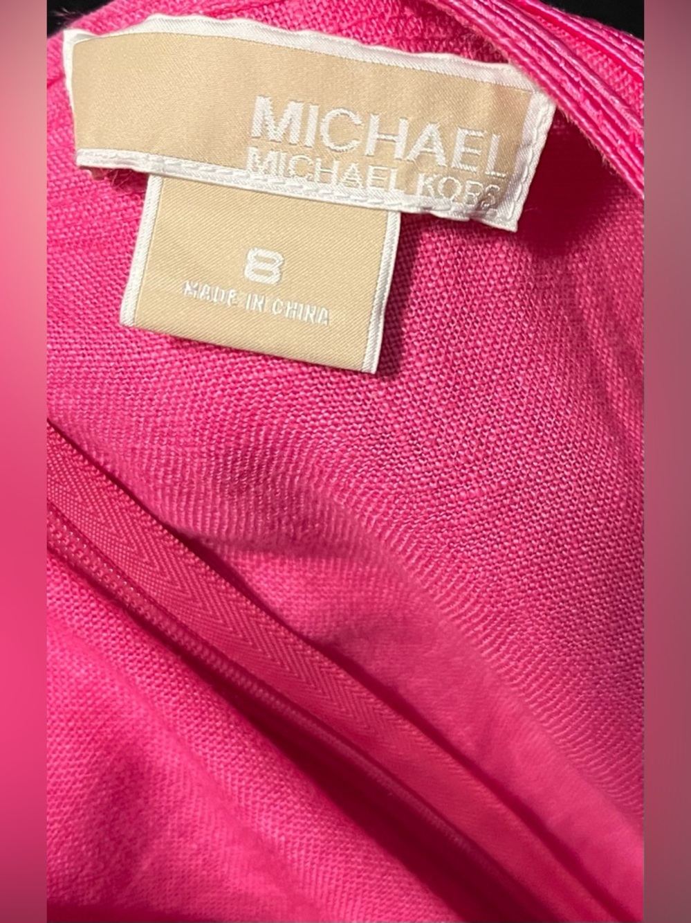MICHAEL Michael Kors Linen Pink to Green Ombre Sleeveless Dress EUC - Picture 4 of 5
